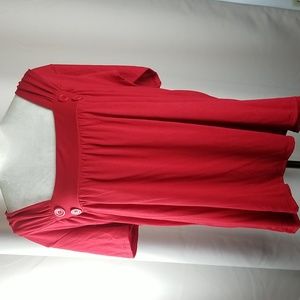 Essentials red top 3X